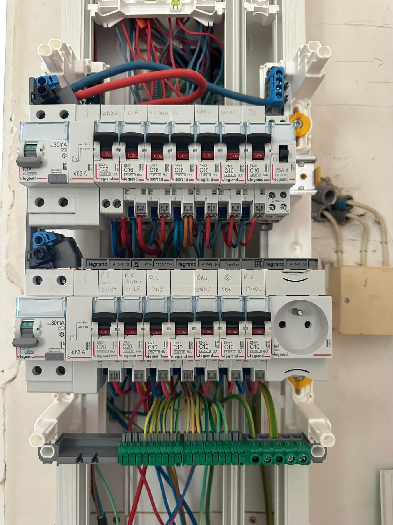 Tableau électrique organisé et travaux contrôlés