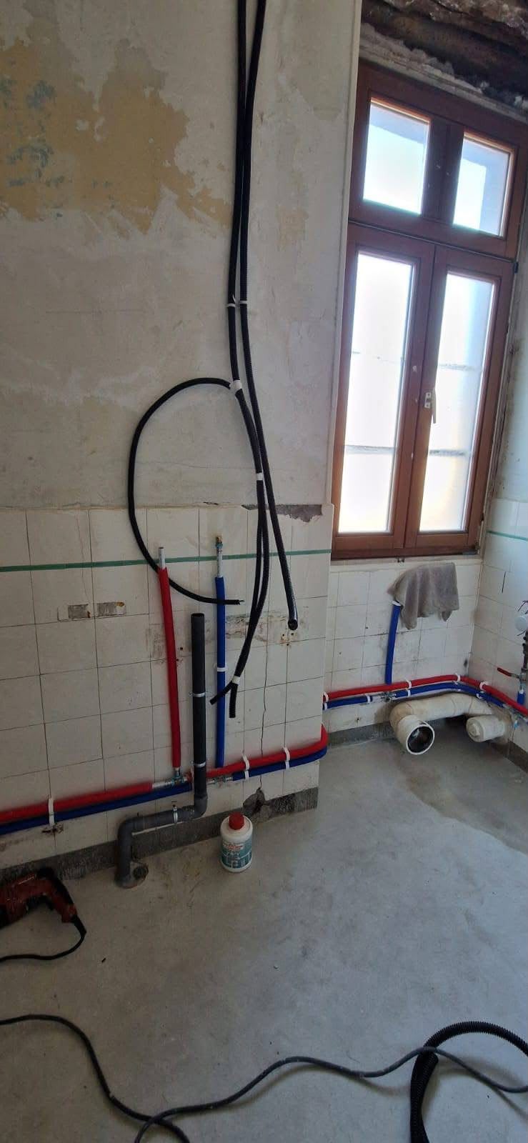 Réseaux eau/chauffage en cours