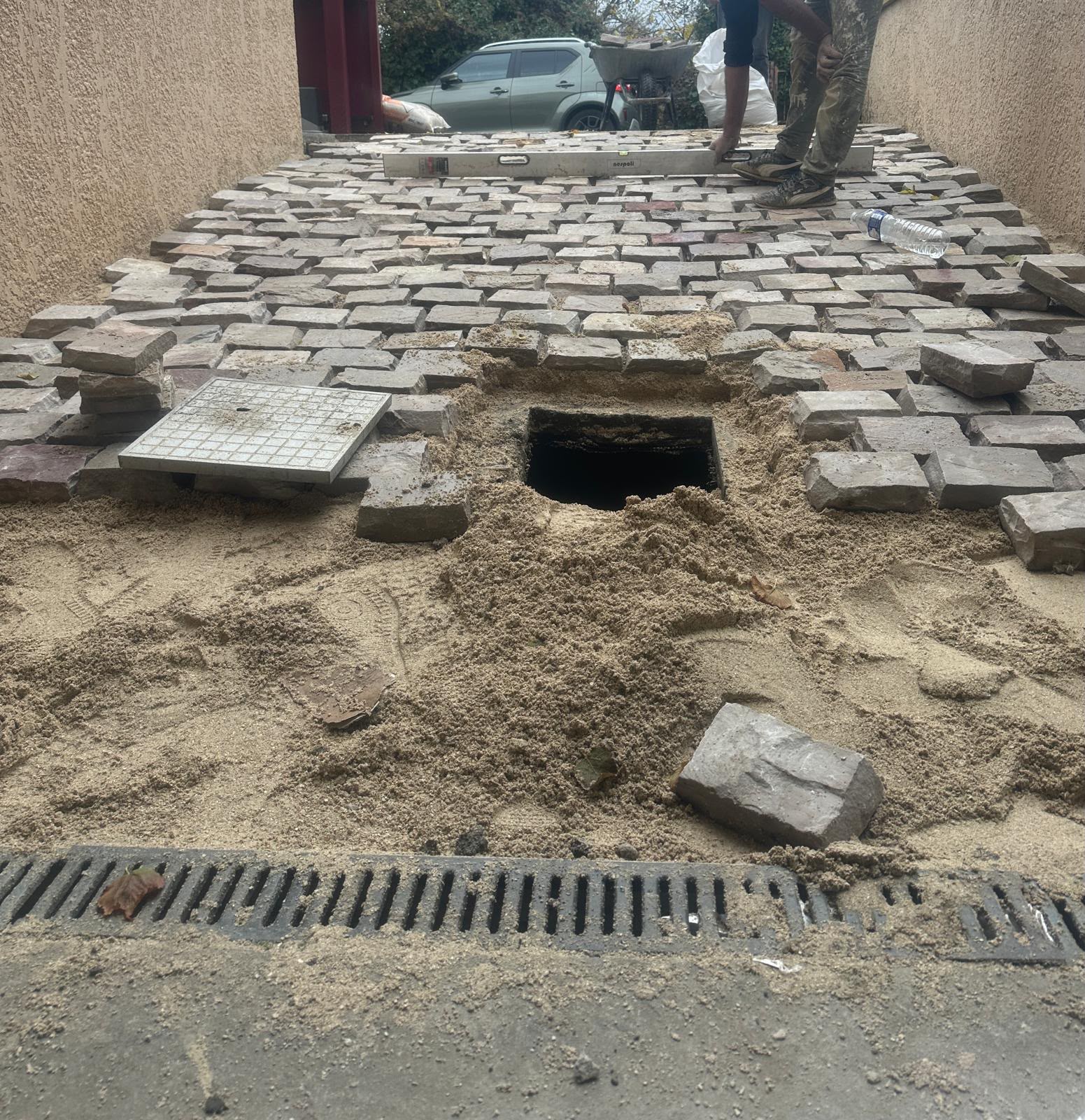 Création d’une allée carrossable en pavés à Vitry-sur-Seine